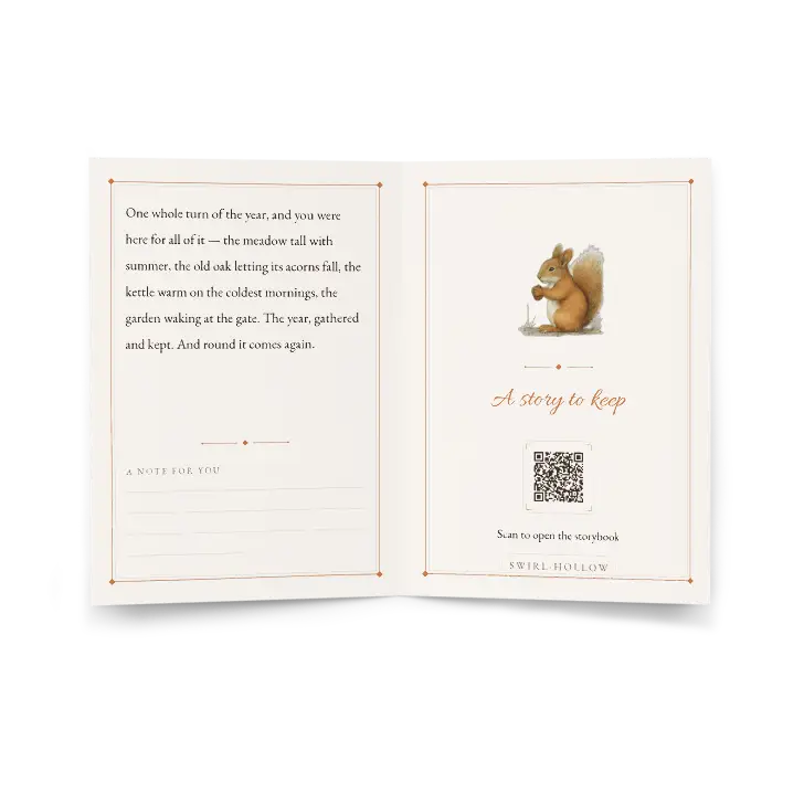 Swirl Story Card — First Birthday