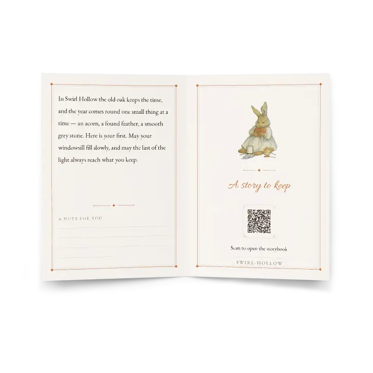 Swirl Story Card — New Baby