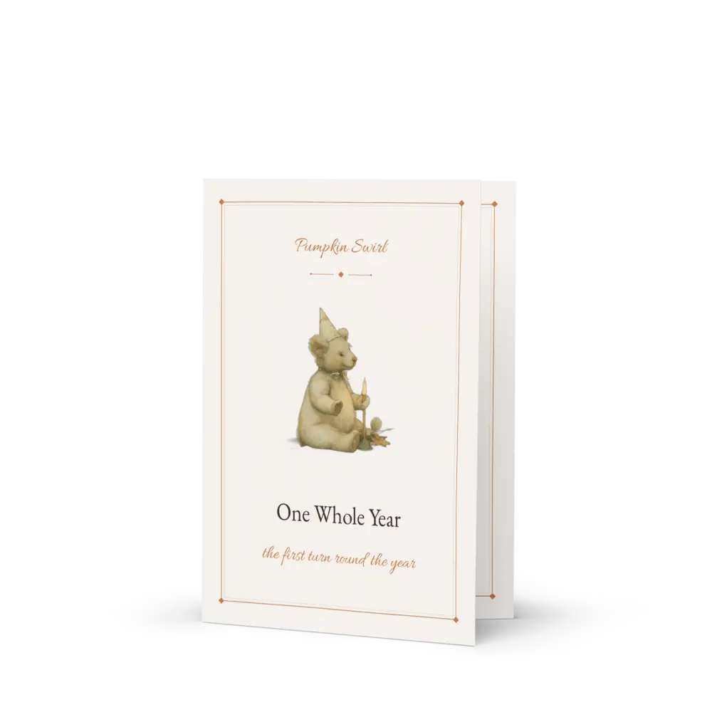 Swirl Story Card — First Birthday