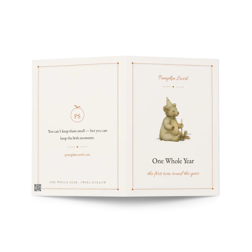 Swirl Story Card — First Birthday